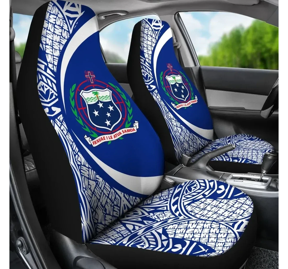 Samoa Polynesian Circle Style J1 Universal Front Car Seat Cover