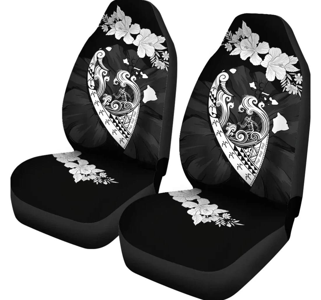 Accessory Hawaii Hibiscus Banzai Surfing Ah J5 Universal Front Car Seat Cover