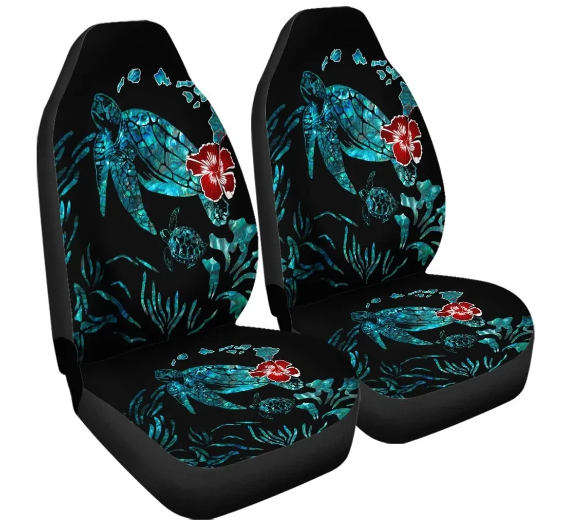 Accessory Hawaiian Map Turtle Hibiscus Ohana Honu Paua Shell Ah J6r Universal Front Car Seat Cover