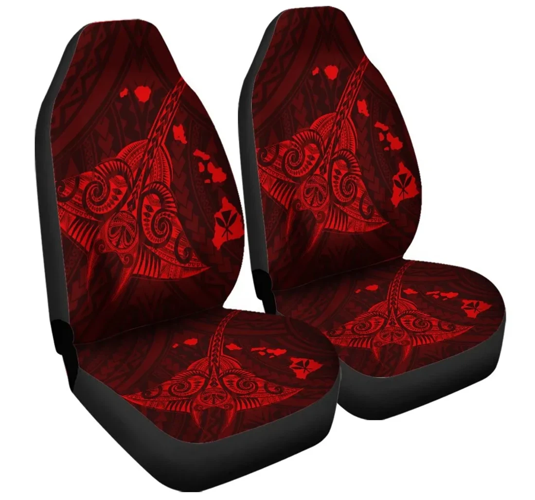 Accessory Hawaiian Map Kanaka Manta Ray Polynesian Red Ah J4r Universal Front Car Seat Cover