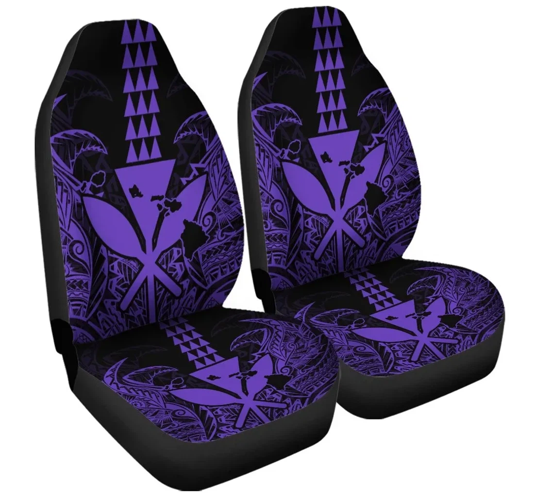 Accessory Hawaii Polynesian Kanaka Kakau Alan Style Purple Ah J4r Universal Front Car Seat Cover