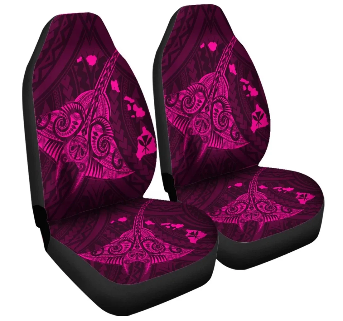 Accessory Hawaiian Map Kanaka Manta Ray Polynesian Pink Ah J4r Universal Front Car Seat Cover