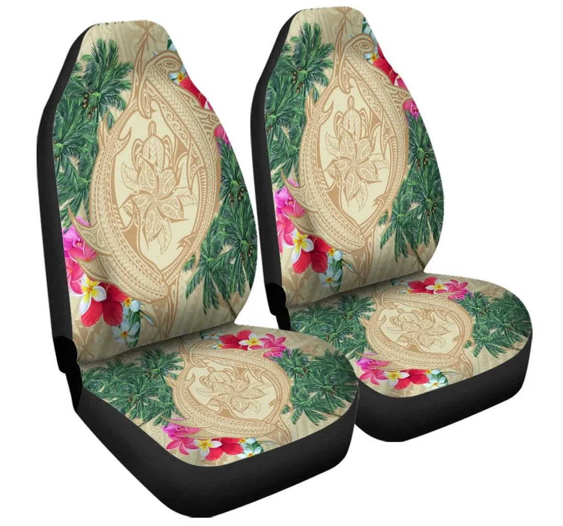 Accessory Hawaii Kanaka Maoli Palm Trees Turtle And Sharks Ah J5r Universal Front Car Seat Cover