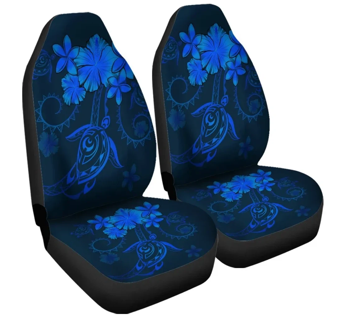 Accessory Hawaiian Turtles Hibiscus Plumeria Polynesian Blue Ah J4r Universal Front Car Seat Cover
