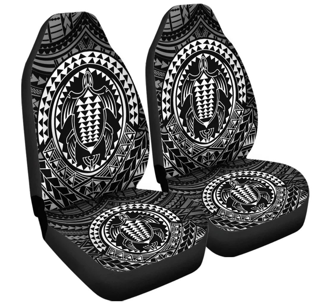Accessory Hawaiian Kakau Honu Arc Polynesian White Ah Jgr Universal Front Car Seat Cover