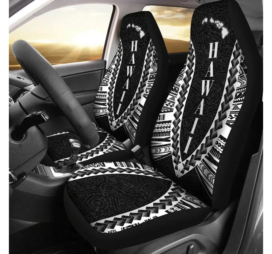 Hawaii Polynesian Patterns And Map Bn01 Universal Front Car Seat Cover