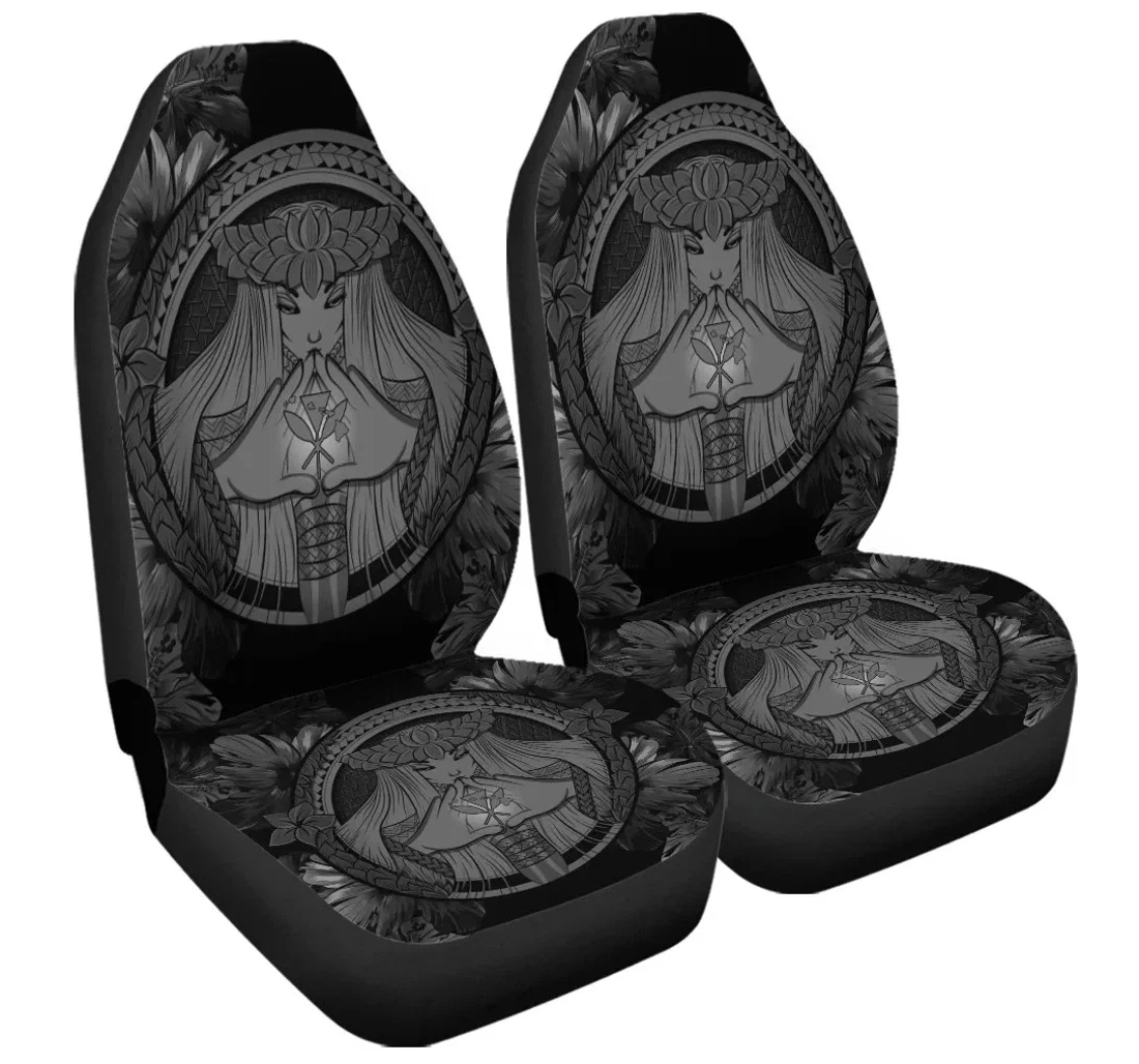 Accessory Hawaiian Map Madame Pele Polynesian Gray Ah J7r Universal Front Car Seat Cover