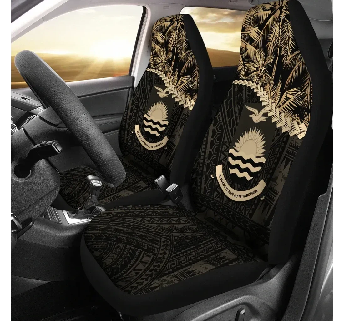 Kiribati Golden Coconut A02 Universal Front Car Seat Cover