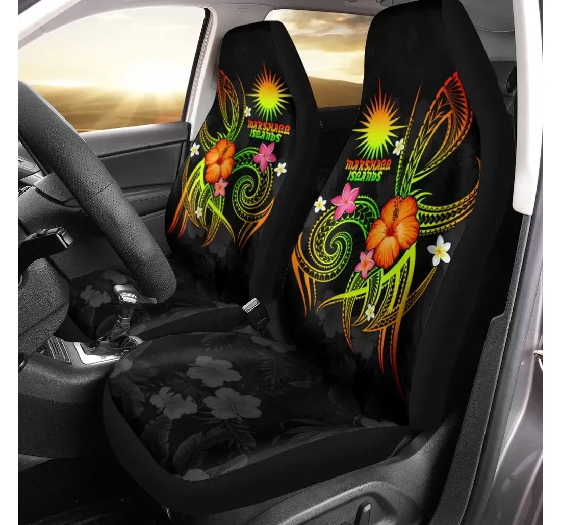 Marshall Islands Polynesian Legend Of Marshall Islands Reggae Bn15 Universal Front Car Seat Cover