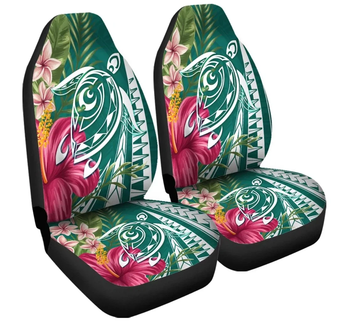 Accessory Hawaii Polynesian Turtle Tropical Hibiscus Plumeria Turquoise Ah J4r Universal Front Car Seat Cover