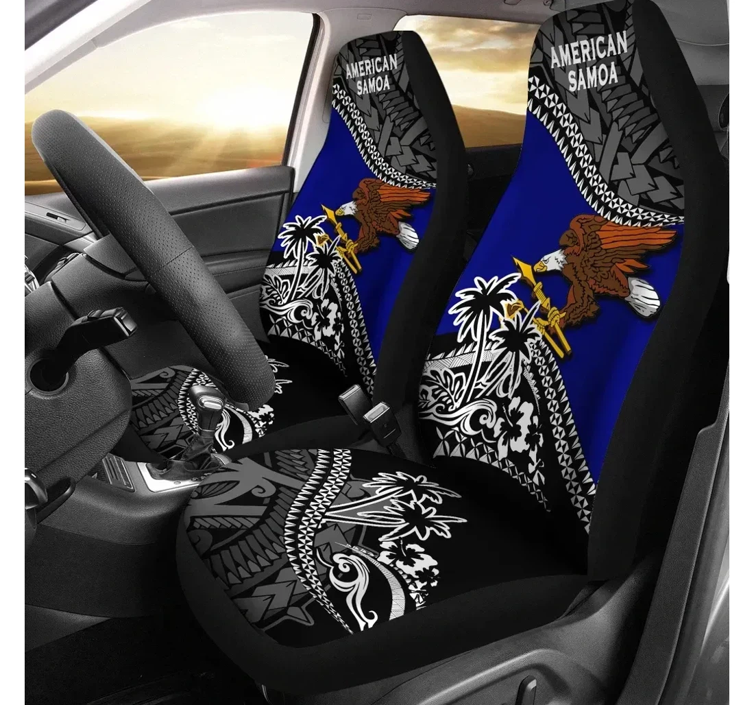 American Samoa Fall In The Wave K7 Universal Front Car Seat Cover
