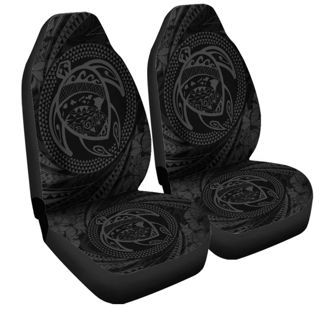 Accessory Hawaiian Kanaka Honu Hibiscus Tornando Polynesian Gray Ah Jr Universal Front Car Seat Cover