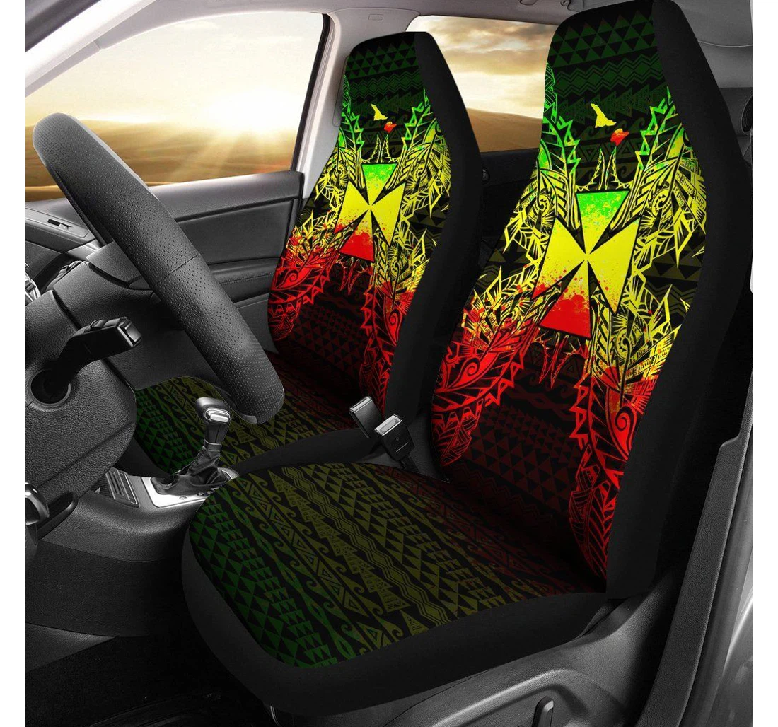Wallis And Futuna Polynesia Map Reggae Bn39 Universal Front Car Seat Cover