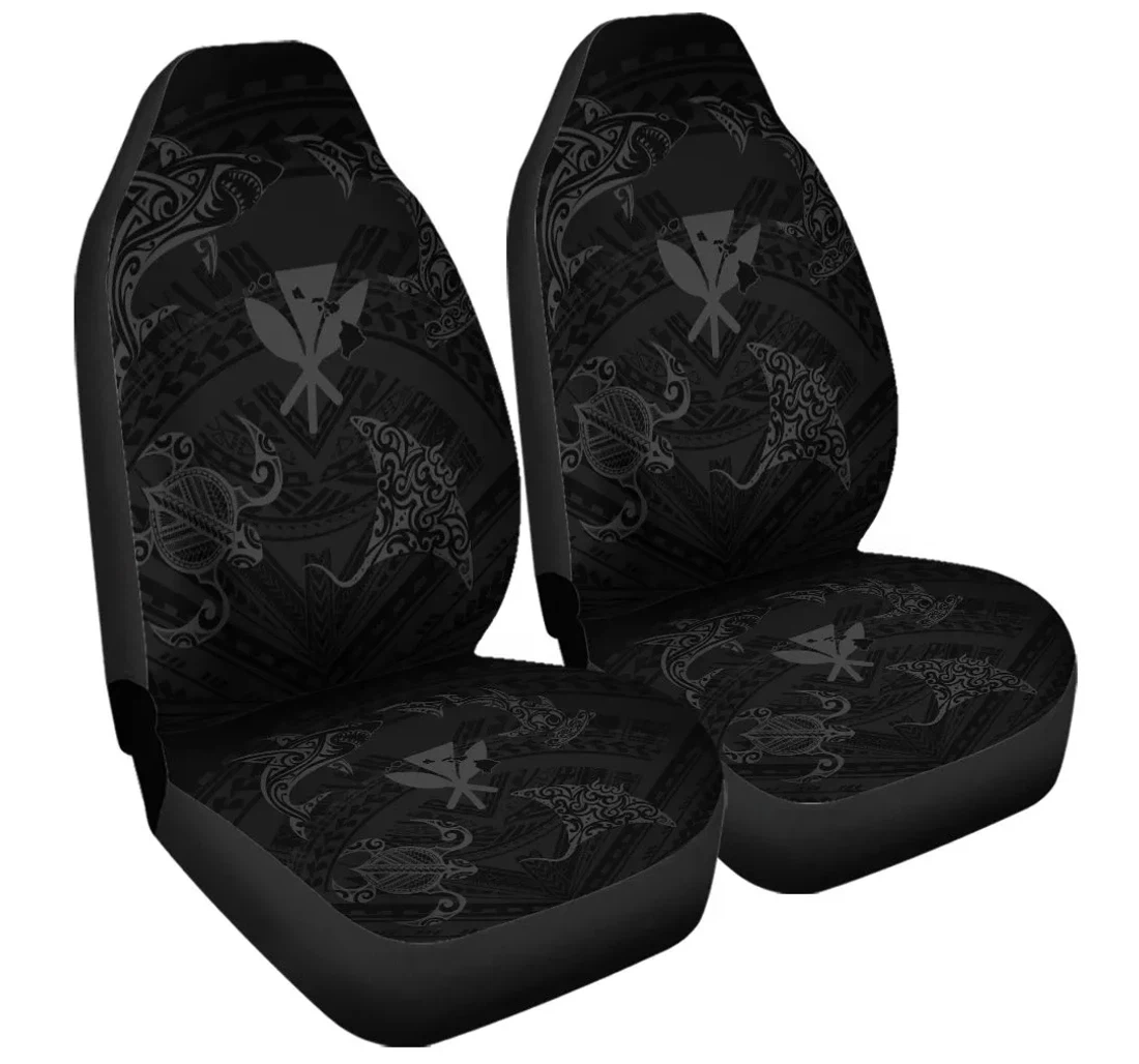 Accessory Polynesian Turtle Hammerhead Shark Ray Kanaka Hawaii Circle Grey Ah J5r Universal Front Car Seat Cover