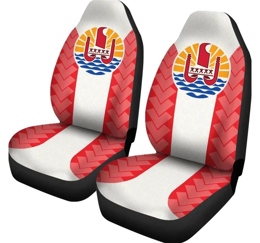 French Polynesia Tahiti Coat Of Arms A0 Universal Front Car Seat Cover