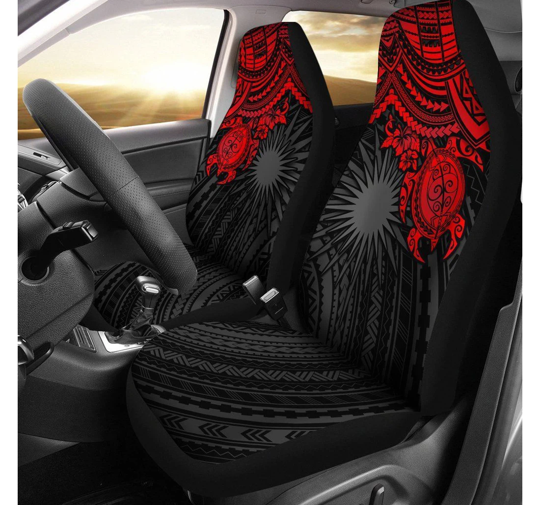 Marshall Islands Polynesian Red Turtle Bn15 Universal Front Car Seat Cover