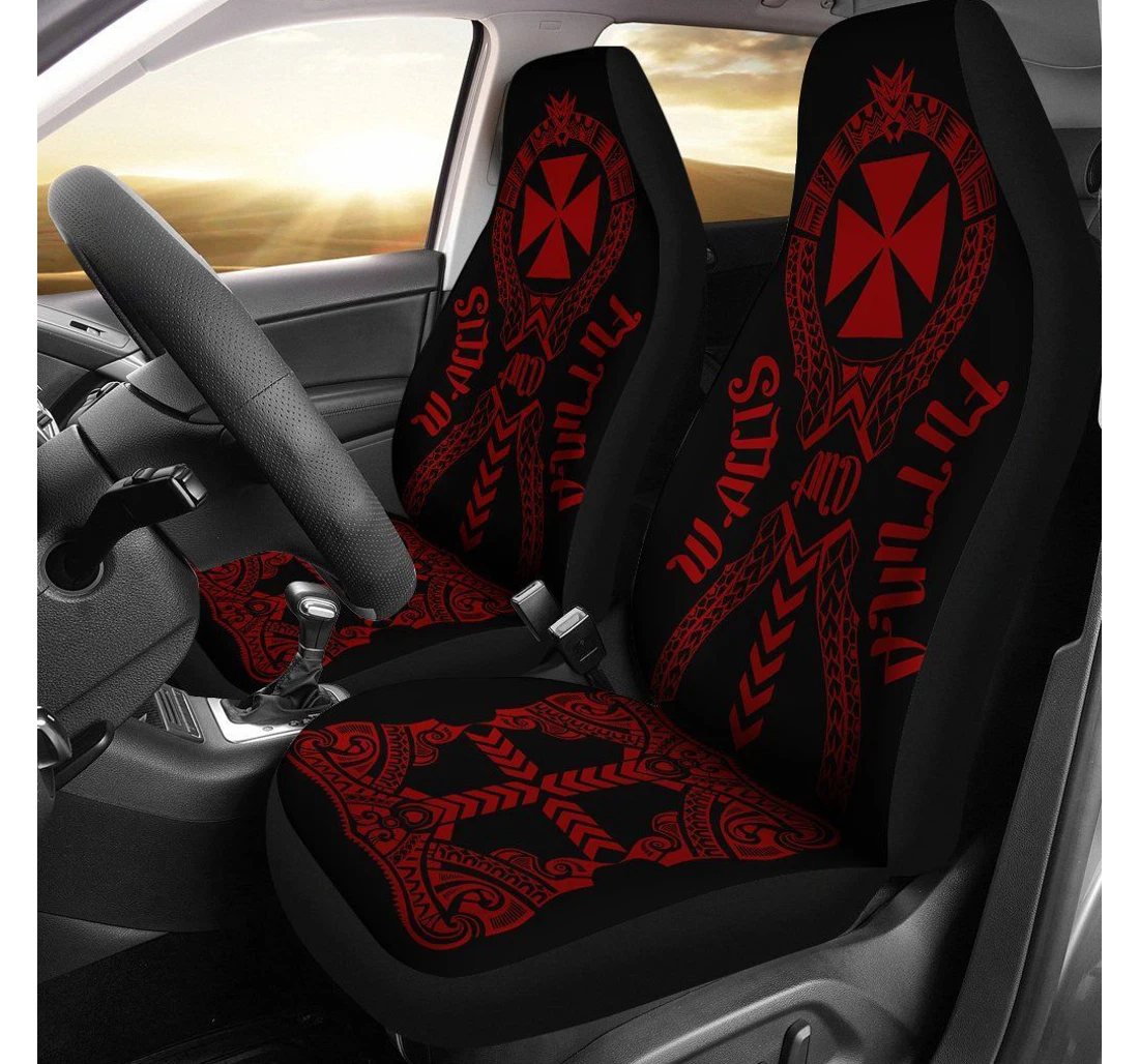 Wallis And Futuna Polynesian Tribal Red Bn04 Universal Front Car Seat Cover