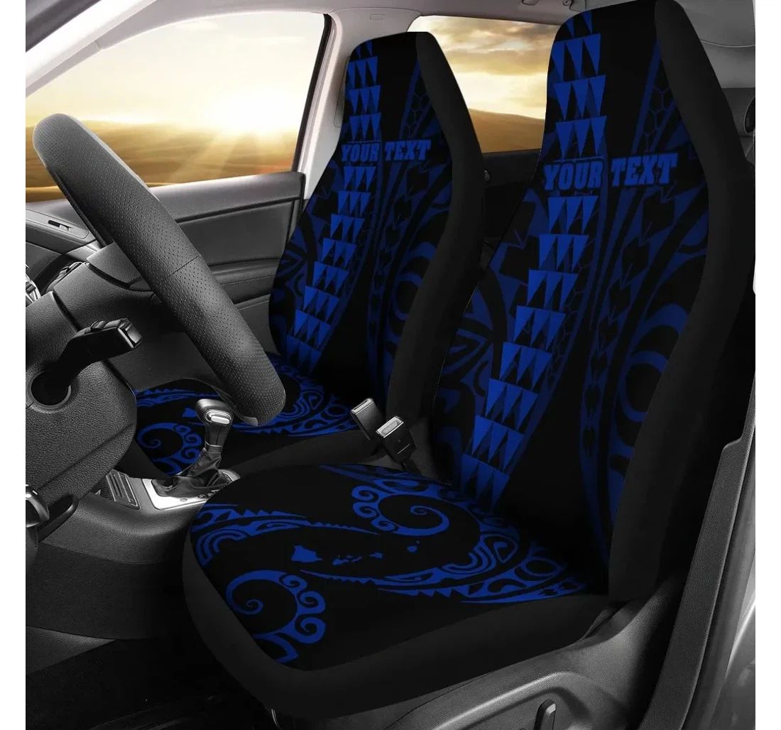 Accessory Personalized Hawaii Kakau Large Polynesian Blue Ah J1 Universal Front Car Seat Cover