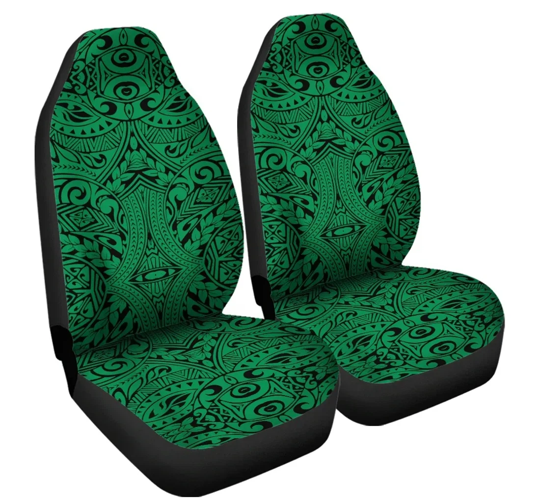 Accessory Polynesian Culture Green Ah J6 Universal Front Car Seat Cover
