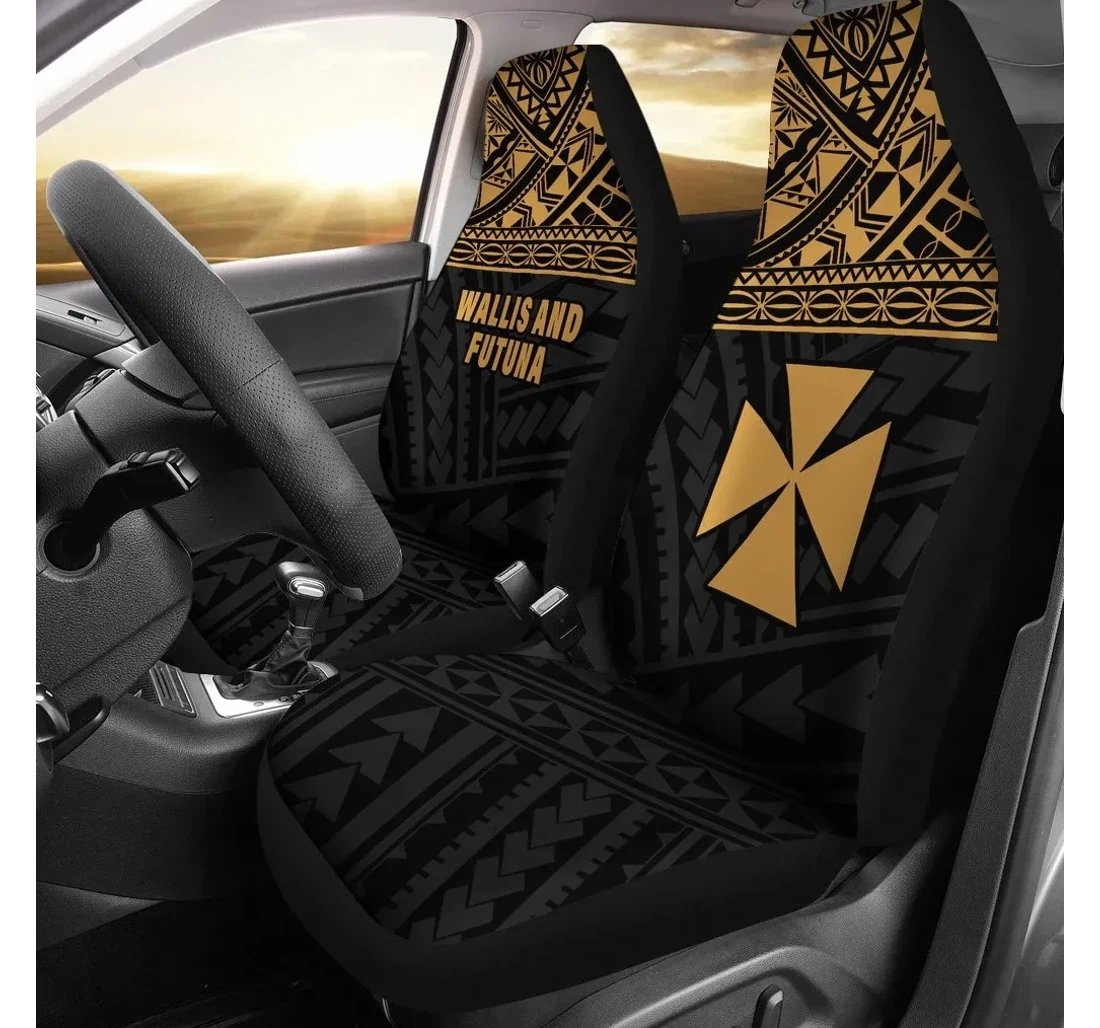Wallis And Futuna Polynesian Gold Bn11 Universal Front Car Seat Cover