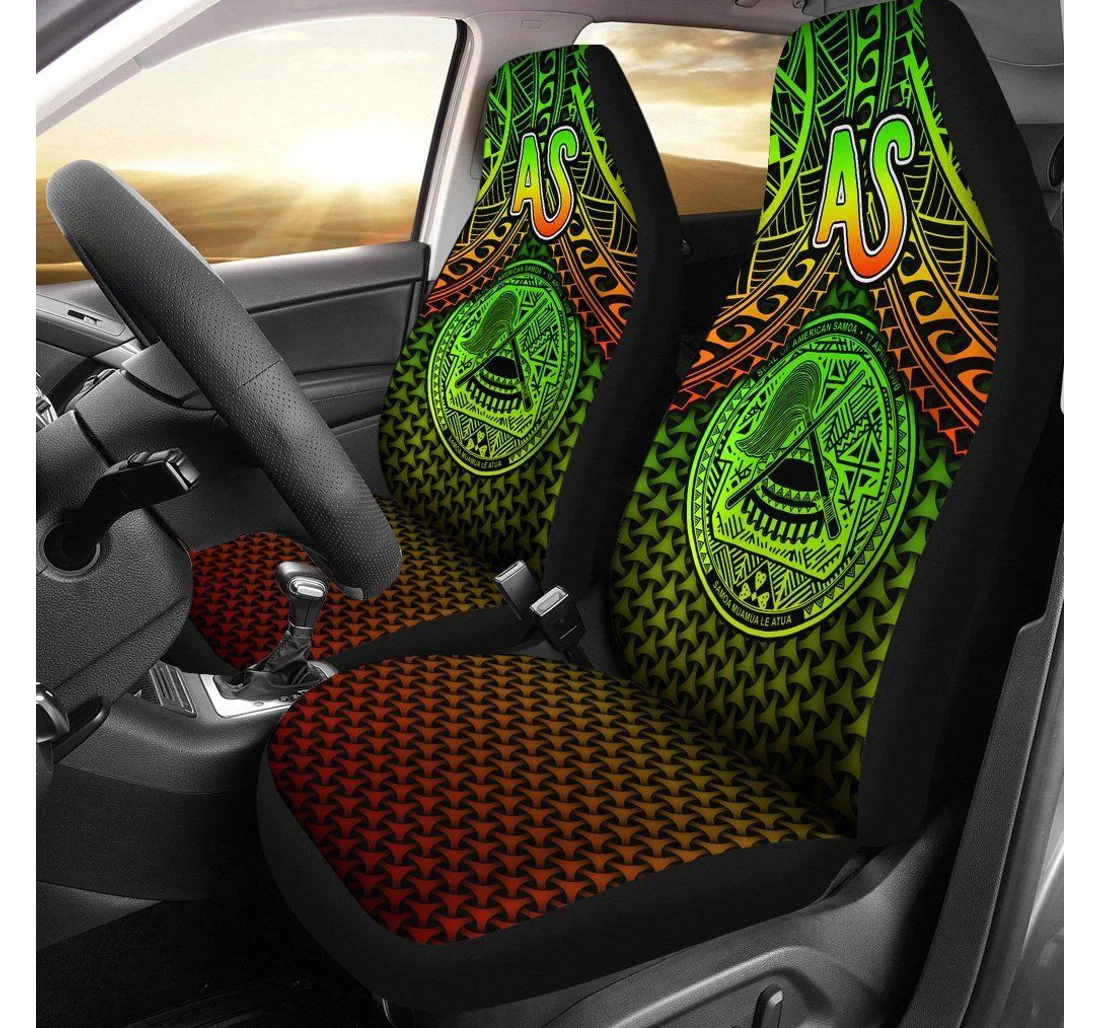 Polynesian American Samoa Reggae Vintage Polynesian Patterns Bn15 Universal Front Car Seat Cover