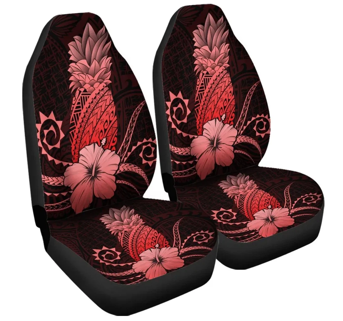 Accessory Hawaii Polynesian Pineapple Hibiscus Red Ah J4r Universal Front Car Seat Cover