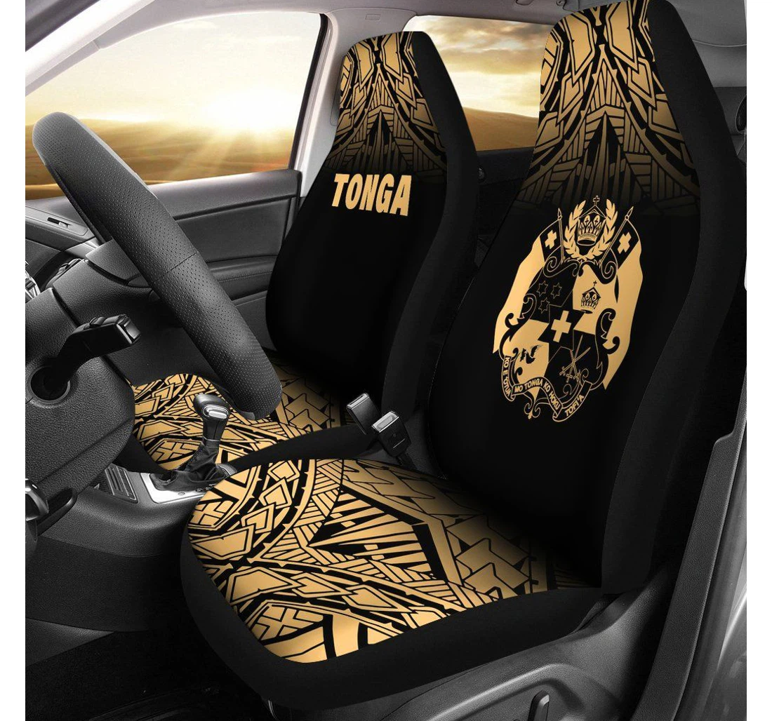 Tonga Polynesian Gold Fog Bn11 Universal Front Car Seat Cover