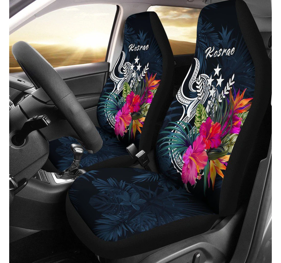 Kosrae Micronesia Tropical Flower Bn12 Universal Front Car Seat Cover