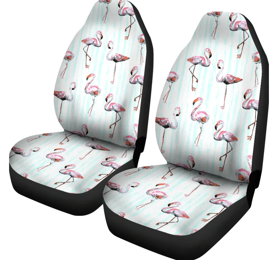 Accessory Paint Flamingos Ah J4 Universal Front Car Seat Cover