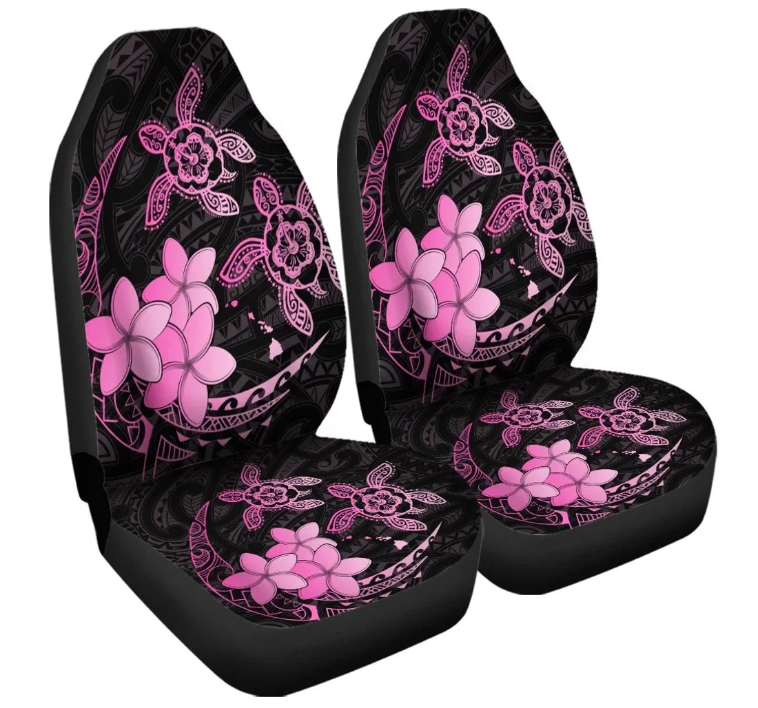 Accessory Hawaii Polynesian Turtle Plumeria Pog Style Pink Ah J4r Universal Front Car Seat Cover