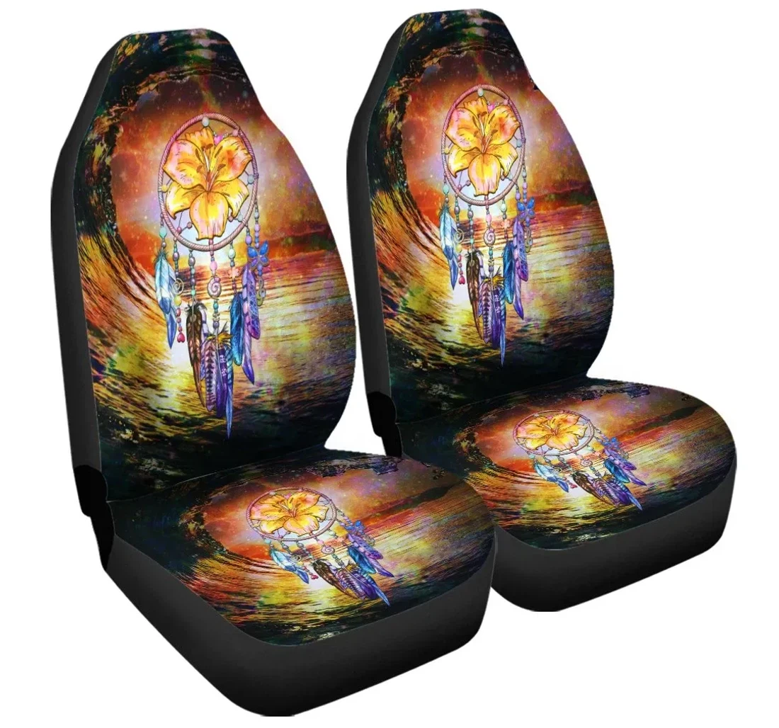 Accessory Hawaiian Hibiscus Dreamcatcher Wales Night Ah Jr Universal Front Car Seat Cover