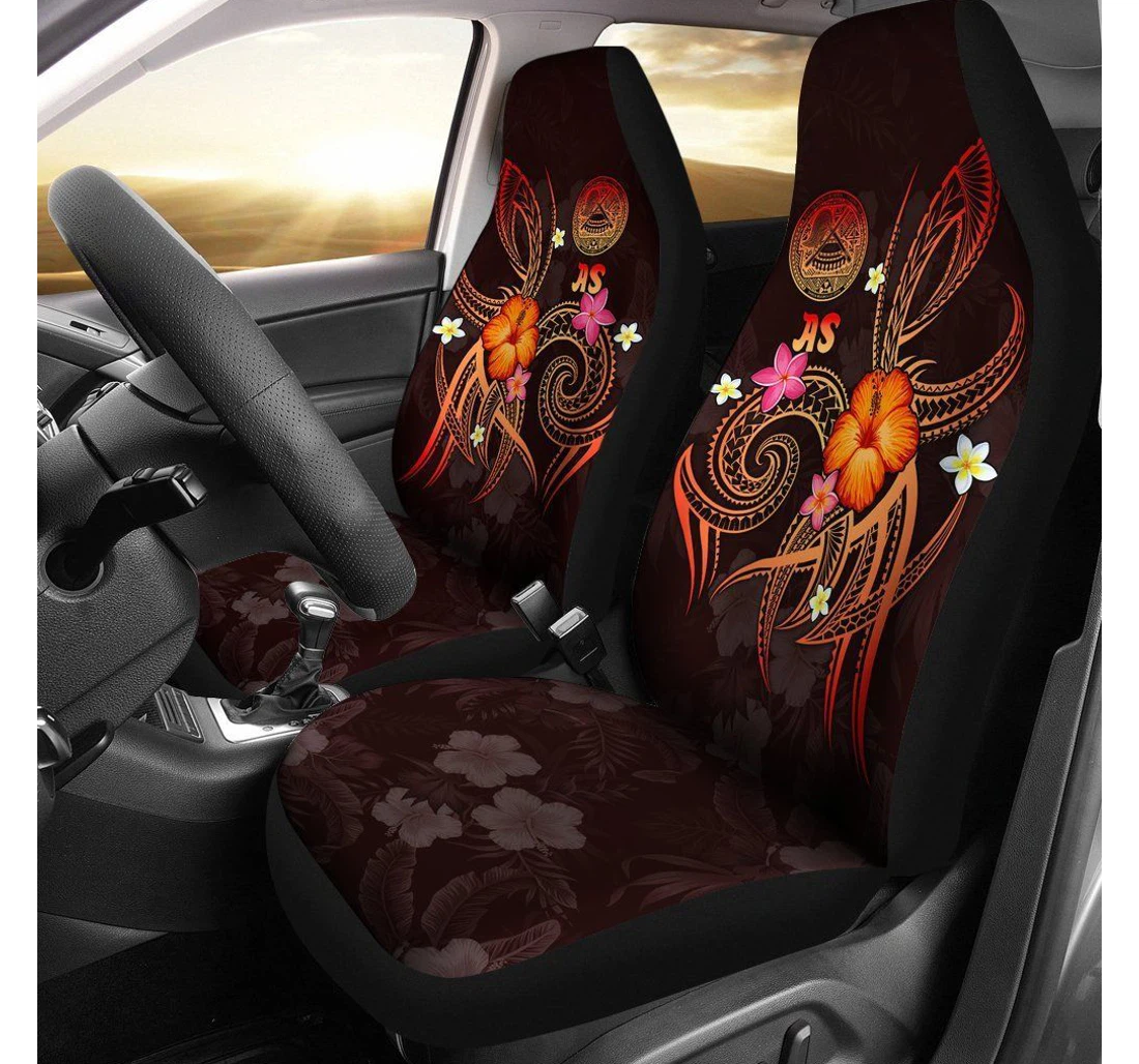 American Samoa Polynesian Legend Of American Samoa Red Bn15 Universal Front Car Seat Cover