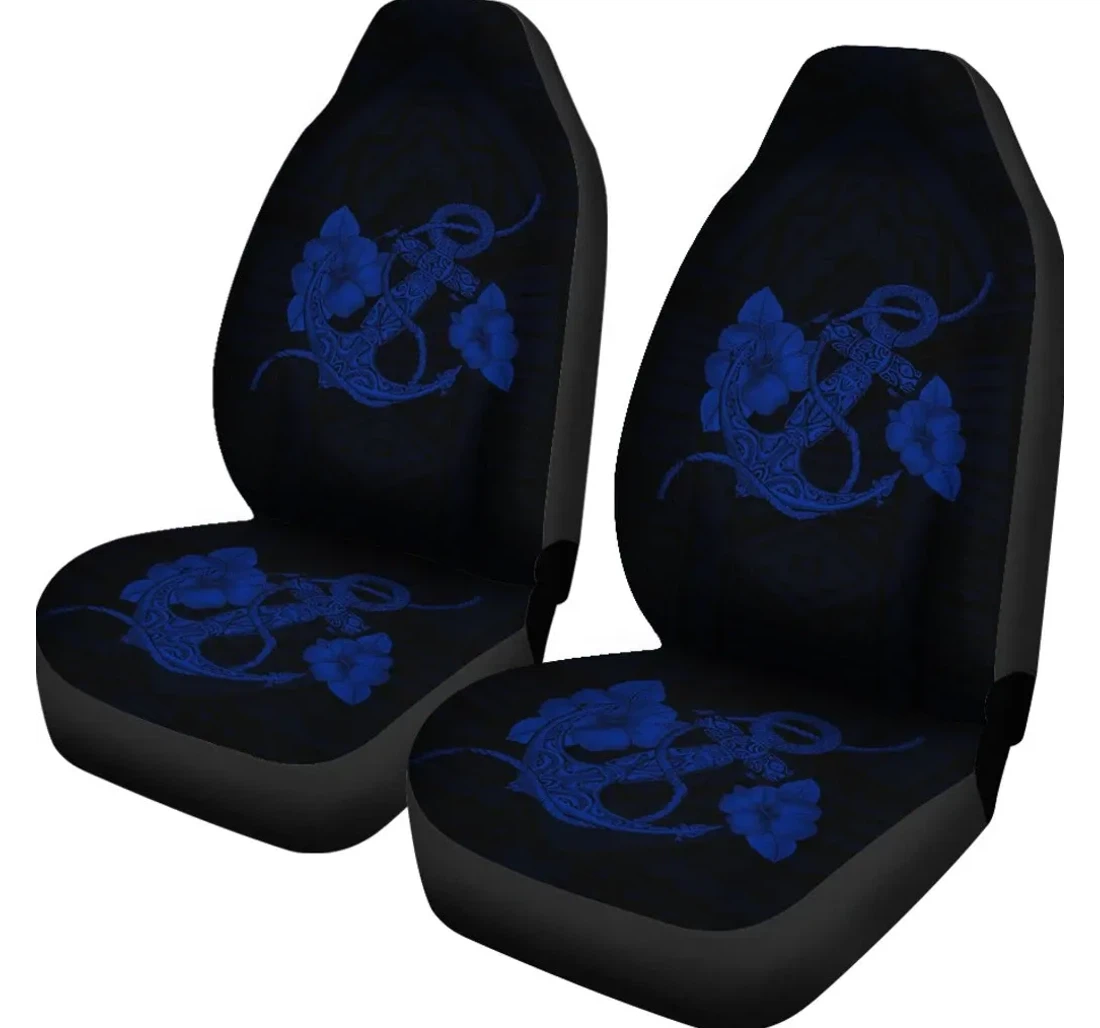 Accessory Anchor Blue Poly Tribal Ah J1 Universal Front Car Seat Cover