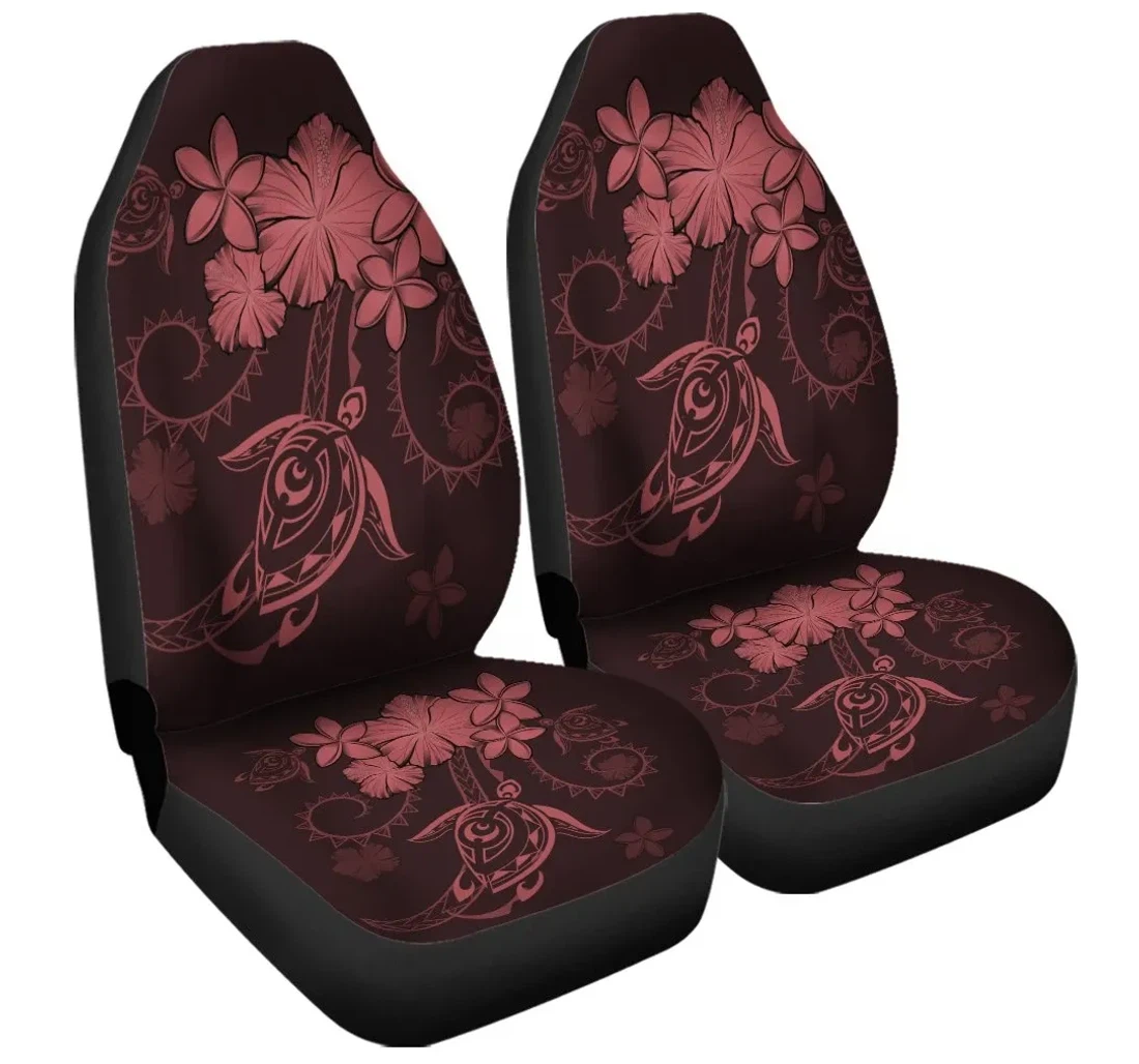 Accessory Hawaiian Turtles Hibiscus Plumeria Polynesian Pink Ah J4r Universal Front Car Seat Cover