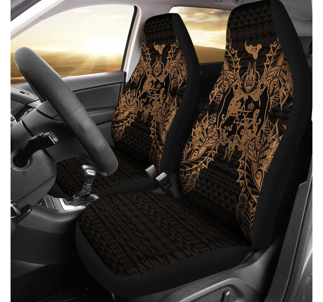 Tonga Polynesia Map Gold Bn39 Universal Front Car Seat Cover