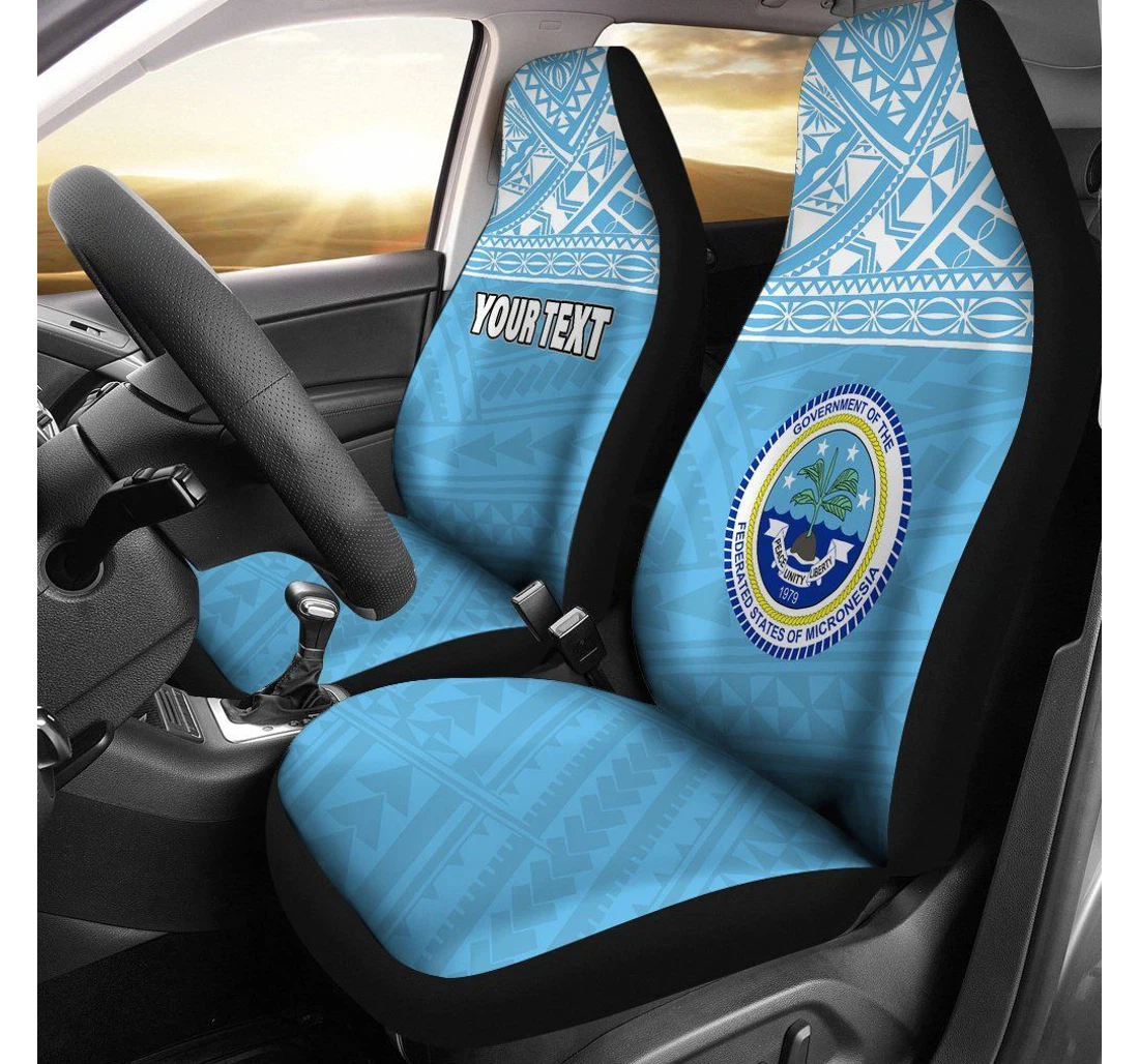 Federated States Of Micronesia Polynesian Blue Horizontal Bn12 Universal Front Car Seat Cover