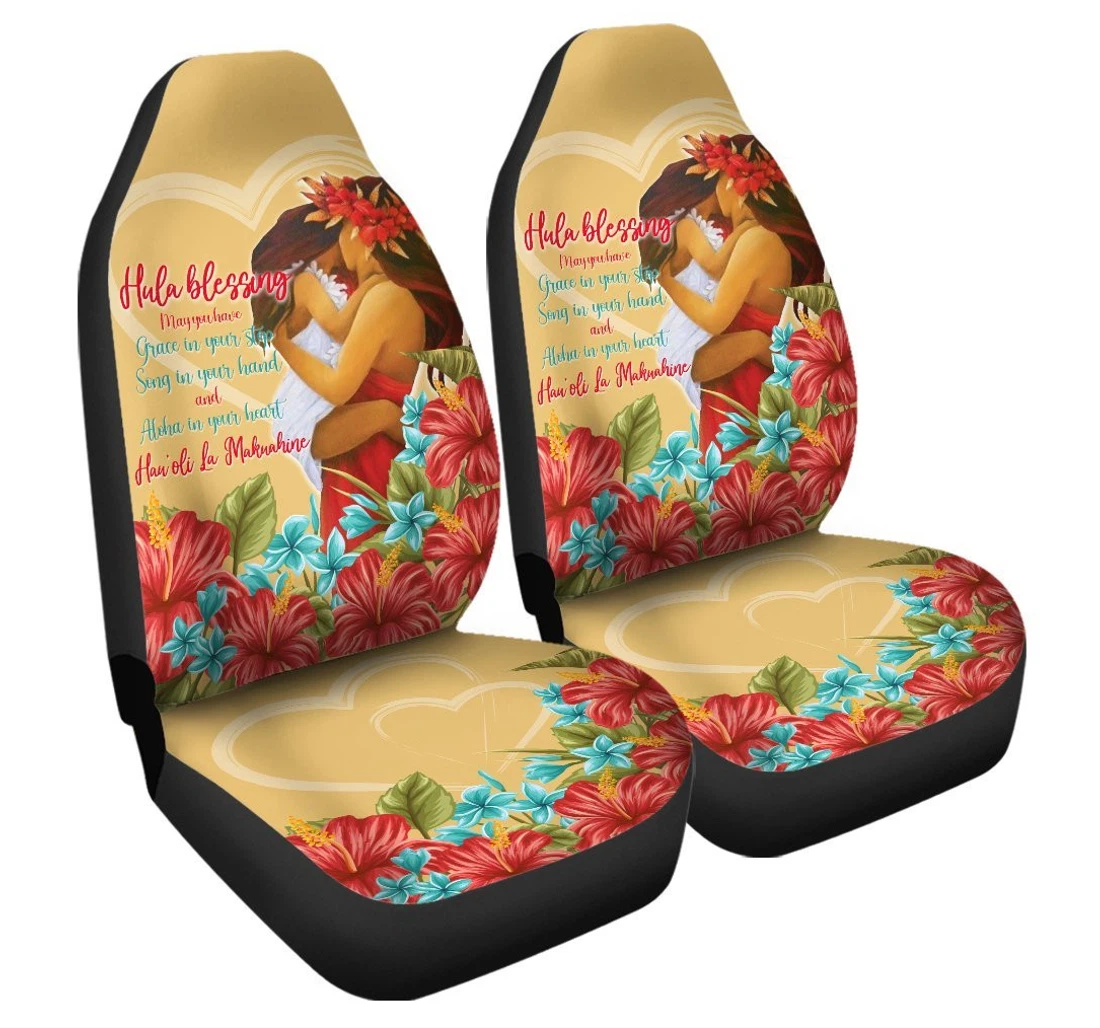 Hawaii Happy Mother Day - Love Style - Ah Universal Front Car Seat Cover