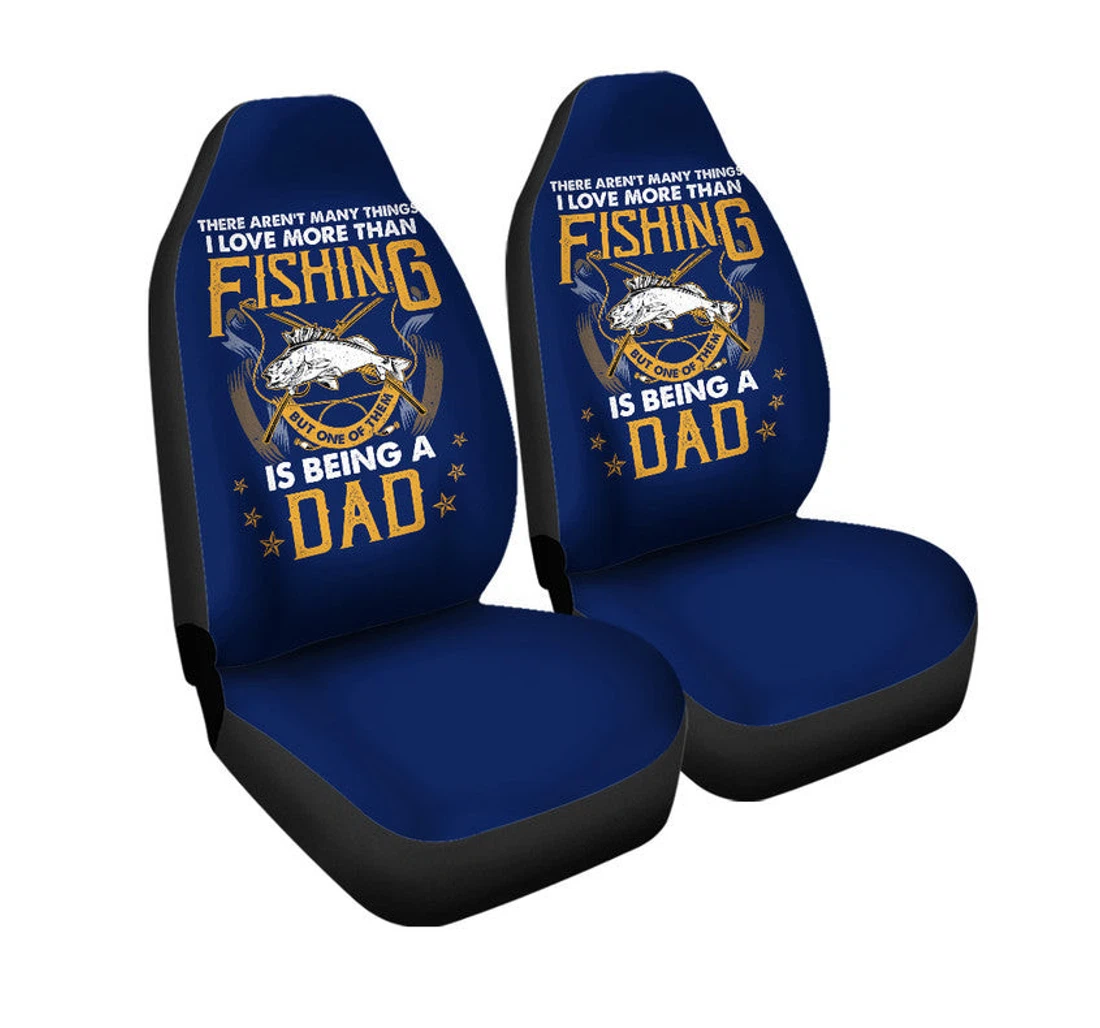 Father Day Fishing And Being A Dad - Navy Lt8 Universal Front Car Seat Cover
