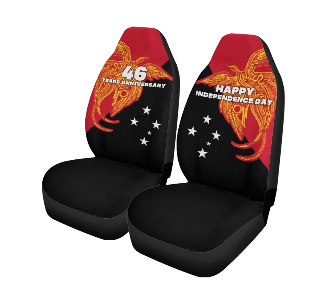 Papua New Guinea Independence Day Flag Style Lt16 Universal Front Car Seat Cover
