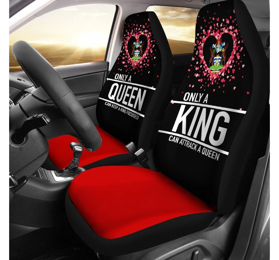 Antigua And Barbuda Couple Valentine Nothing Make Sense Universal Front Car Seat Cover