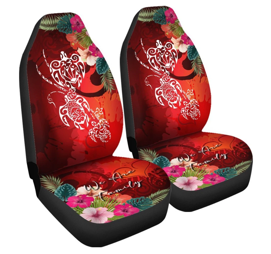 Hawaii Turtle Family - We Are Family - Ah Universal Front Car Seat Cover