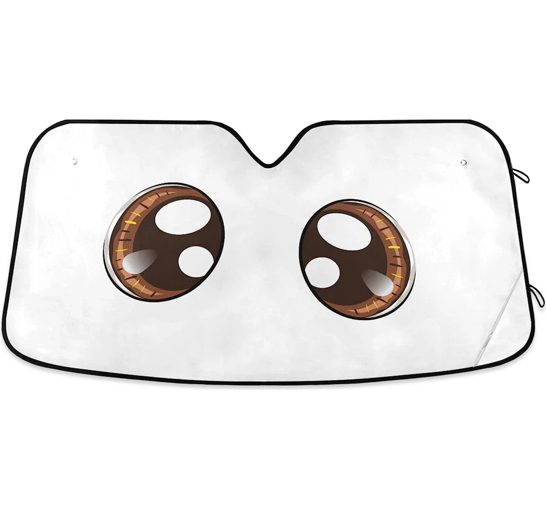 Big Shiny Kawaii Anime Eyes Car Sun Shade