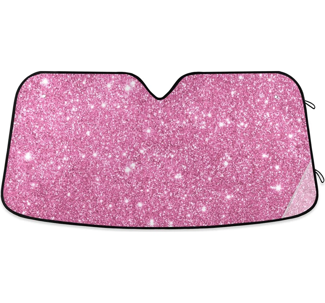Kigai Pink Glitter Car Sun Shade