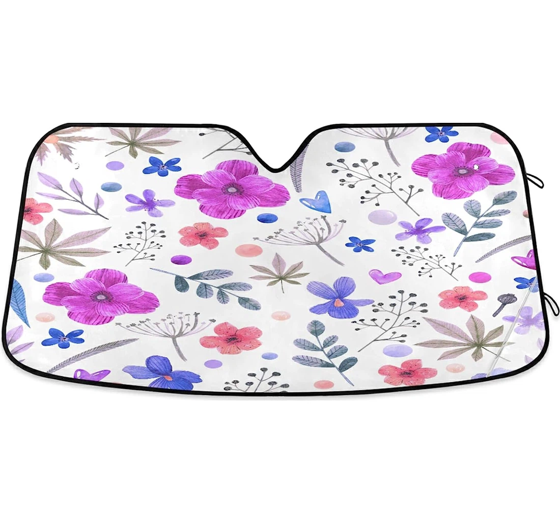 Spring Poppies Daisies Wild Flowers Plants Car Sun Shade