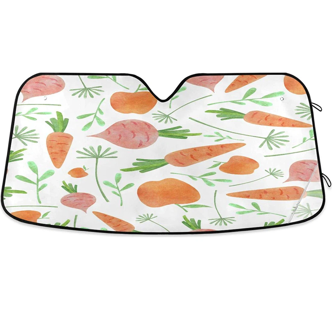 Orange Carrot Apples Beetroot Car Sun Shade