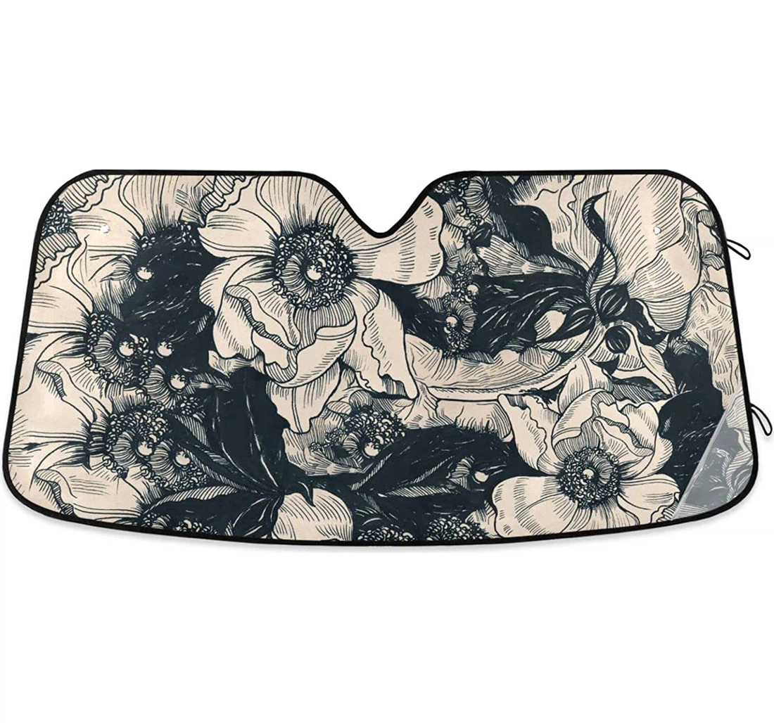 Flower Pattern Car Sun Shade