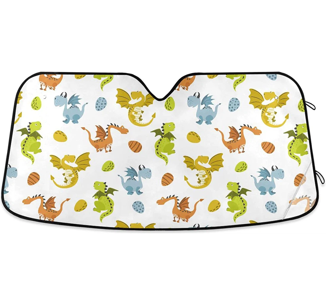 Cute Dragon Funny Anima Egg Car Sun Shade