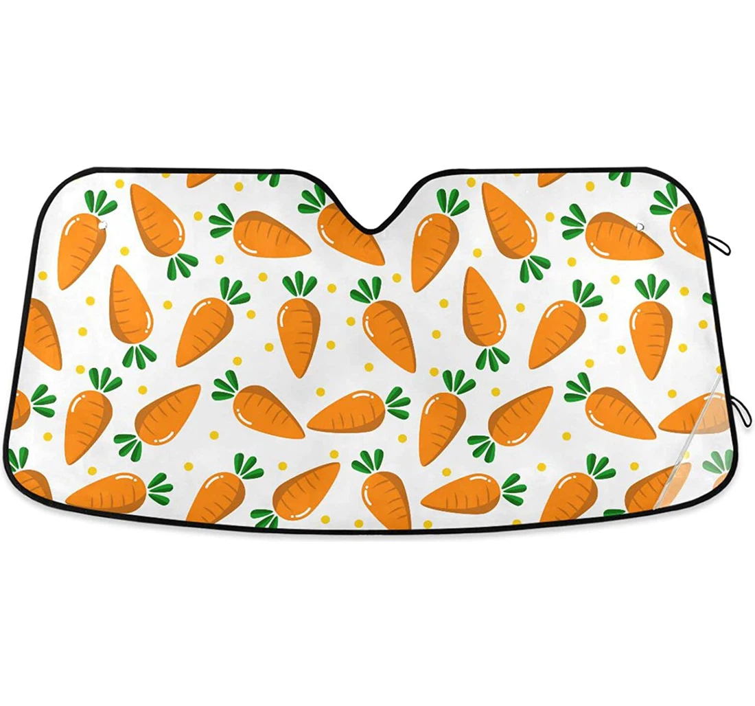 Cute Carrots Polka Dots Car Sun Shade