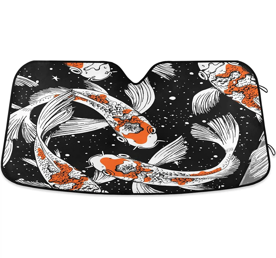 Koi Fishes Car Sun Shade
