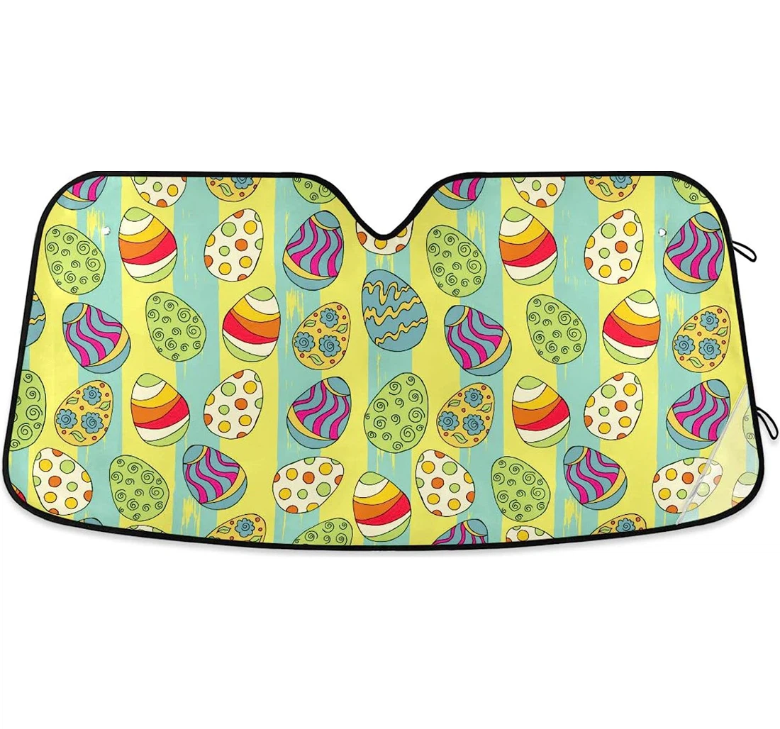 Colorful Easter Eggs Car Sun Shade